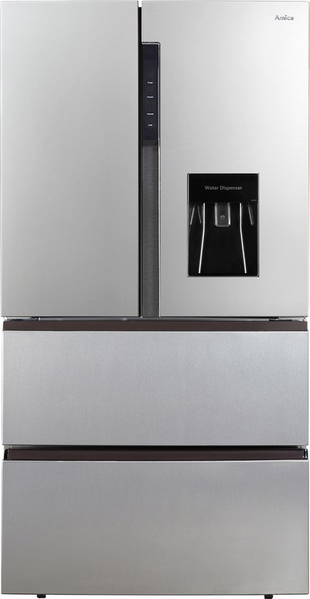 Amica AFN9511DX1  Amerikaanse Koelkast + Waterdispenser - 2 vriesladen