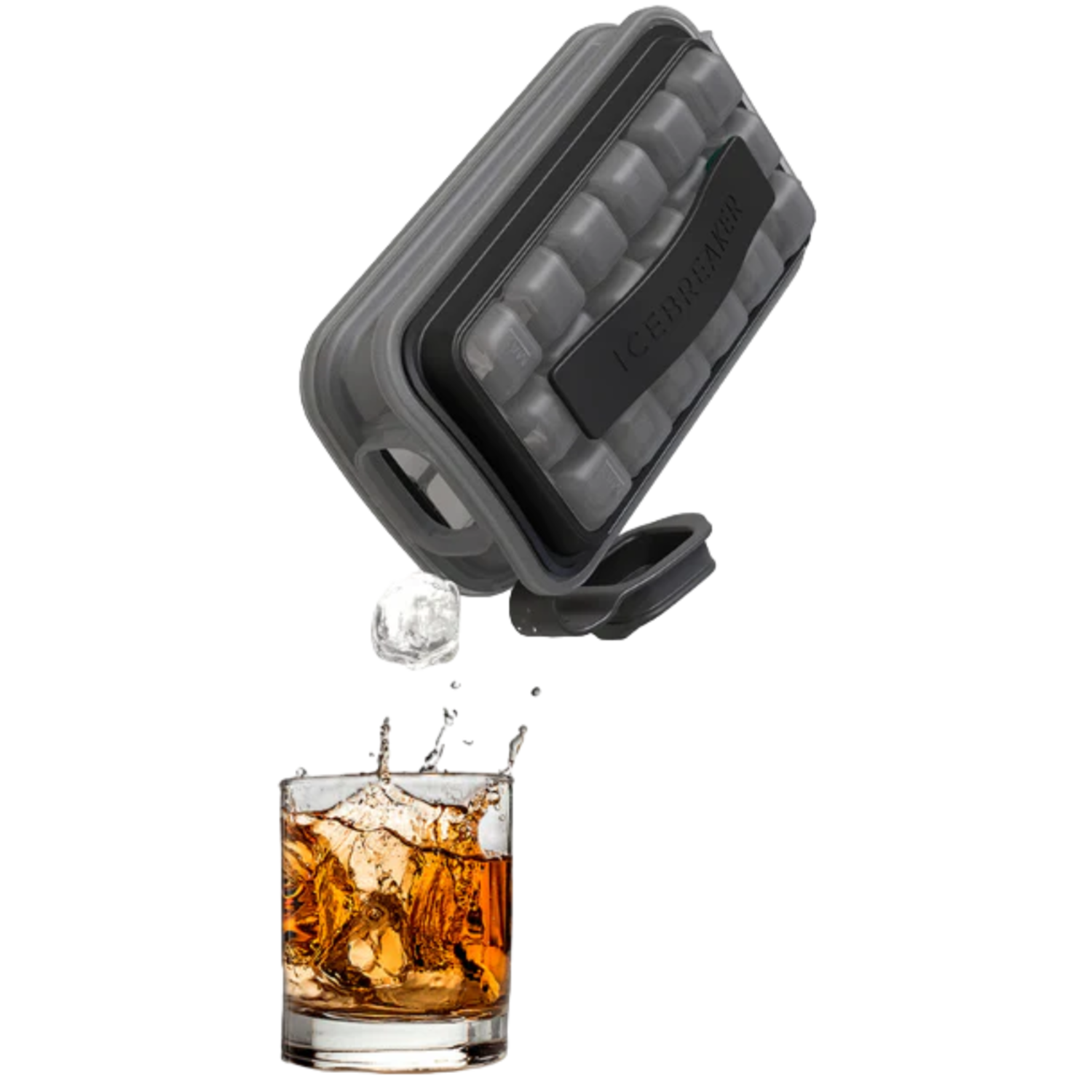 ICEBREAKER Ice Cube Tray Clear Water Black Ijsblokjesvorm