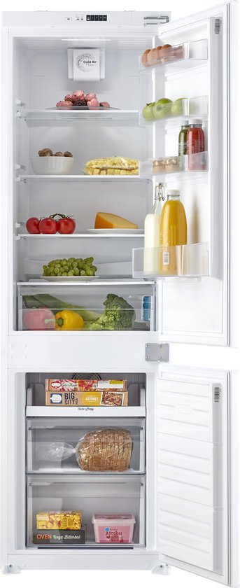 Inventum IKV1788S - Inbouw koel-vriescombinatie - Nis 178 cm - 243 liter - No Frost - Verslade - Sleepdeur - Wit